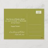 Hübsche Blume Weiße Lilie Ostergrüße Feiertagspostkarte (Rückseite)