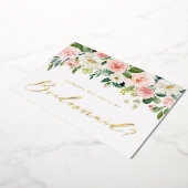 Hübsche Blume werden Sie meine Brautjungfrau sein Folieneinladung (Gedreht)