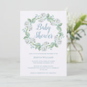 Hübsche Blume White Roses Kinderdusche Einladung (Stehend Vorderseite)
