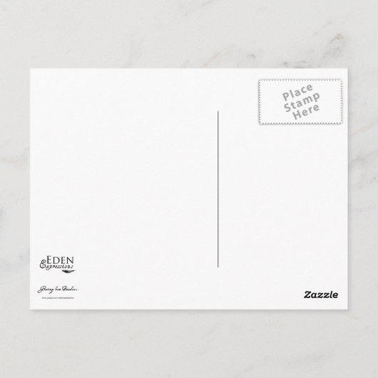 Hübsche Blume Wiese im Fantasy-Wald Postkarte (Rückseite)