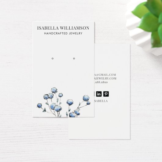 Hübsche Blumen-Aquarellenkarte (Schreibtisch)