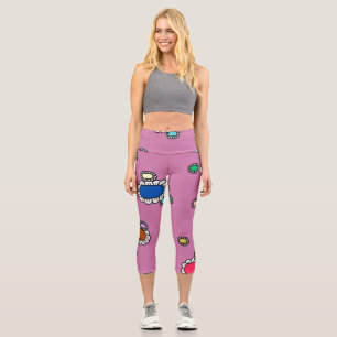 hübsche Blumen Capri Leggings