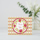 Hübsche Blumen Dankeschön Postkarte (Stehend Vorderseite)