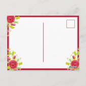Hübsche Blumen Dankeschön Postkarte (Rückseite)
