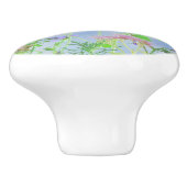 Hübsche Blumen-empfindliche Farben Keramikknauf (Seitenansicht)