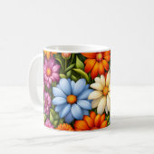 Hübsche Blumen, hell gefärbt, Kaffeetasse (Vorderseite Links)