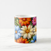 Hübsche Blumen, hell gefärbt, Kaffeetasse (Mittel)