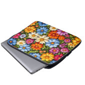 Hübsche Blumen, hell gefärbt, Laptopschutzhülle (Vorne Knopf)
