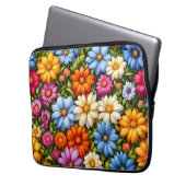 Hübsche Blumen, hell gefärbt, Laptopschutzhülle (Vorderseite Links)