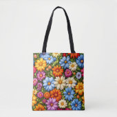 Hübsche Blumen, hell gefärbt, Tasche (Vorderseite)
