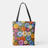 Hübsche Blumen, hell gefärbt, Tasche (Rückseite)