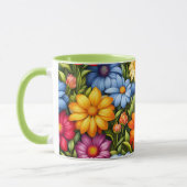 Hübsche Blumen, hell gefärbt, Tasse (Links)