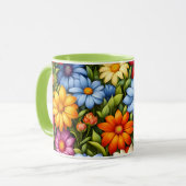 Hübsche Blumen, hell gefärbt, Tasse (Vorderseite Links)