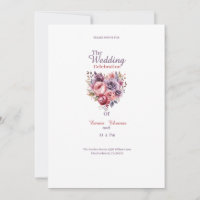 hübsche Blumen Herz Hochzeitseinladungen