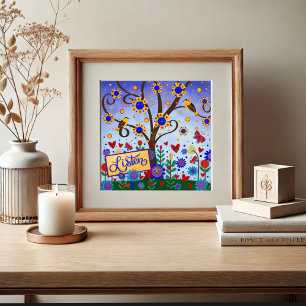 Hübsche Blumen hören WOY Inspirivity Print Poster