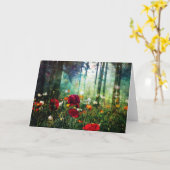 Hübsche Blumen in der Fantasie-Waldgruß-Karte Karte (Gelbe Blume)