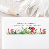 Hübsche Blumen Rücksendeadressetiketten (Insitu)