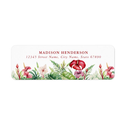 Hübsche Blumen Rücksendeadressetiketten (Vorne)
