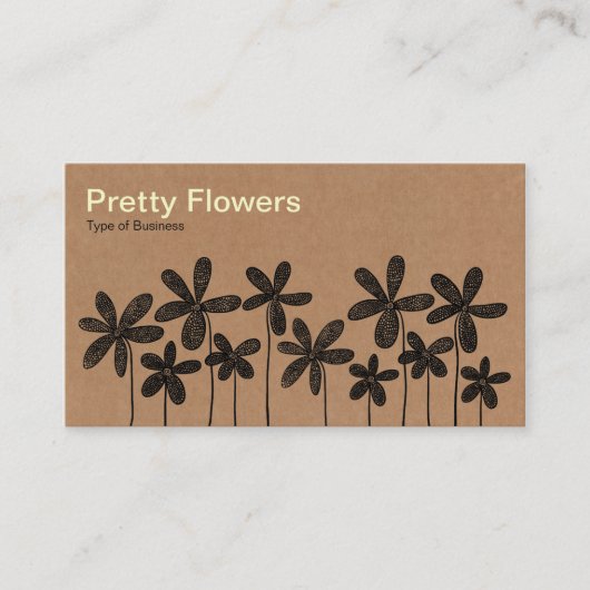 Hübsche Blumen - Sammelpack-Beschaffenheit Visitenkarte (Vorderseite)