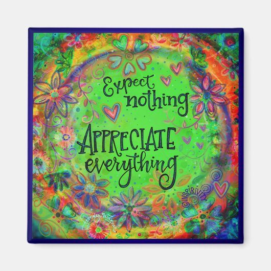 Hübsche Blumen schätzen alles Inspiration Magnet (Vorne)