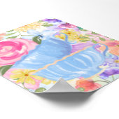 Hübsche Blumen Teetassen Poster (Ecke)