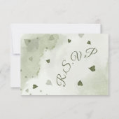 hübsche Blumen und bläuliche Blumen RSVP Karte (Rückseite)