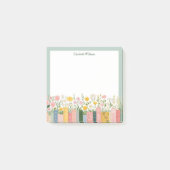 Hübsche Blumen und Bücher Post-it Klebezettel (Vorderseite)