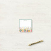 Hübsche Blumen und Bücher Post-it Klebezettel (Auf Schreibtisch)