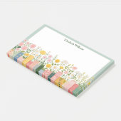 Hübsche Blumen und Bücher Post-it Klebezettel (angewinkelt)