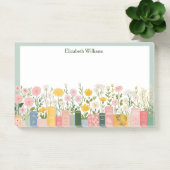 Hübsche Blumen und Bücher Post-it Klebezettel (Büro)