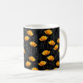 Hübsche Blumen- und Punkte-Illustrationsmuster Kaffeetasse (VorderseiteRechts)