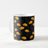 Hübsche Blumen- und Punkte-Illustrationsmuster Kaffeetasse (Vorderseite Links)