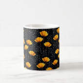 Hübsche Blumen- und Punkte-Illustrationsmuster Kaffeetasse (Mittel)