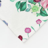 Hübsche Blumen und Schmetterlinge Fleecedecke (Ecke)