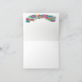 Hübsche Blumenanmerkungs-Karte des monogramm-2 Dankeskarte (Innenseite)