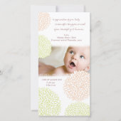 Hübsche Blumenbaby-Geburt danken Ihnen Foto-Karte Dankeskarte (Vorderseite)