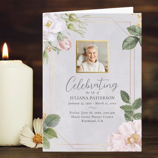 Hübsche Blumenbeerdigung Foto Orden der Beerdigung Programm