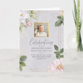 Hübsche Blumenbeerdigung Foto Orden der Beerdigung Programm (Vorderseite)