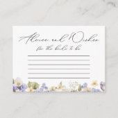 Hübsche Blumenberatung und Wünsche Brautparty Begleitkarte (Vorderseite)