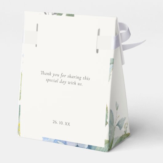 Hübsche Blumenblauer Hydrangea Geschenkschachtel (Rückseite)