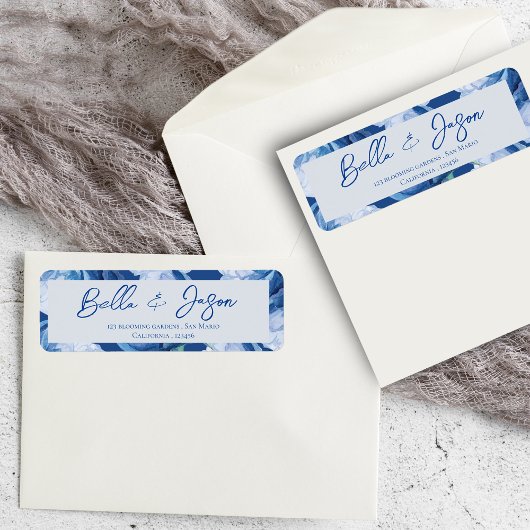 Hübsche Blumenblumen Hochzeit Rücksendeadresse