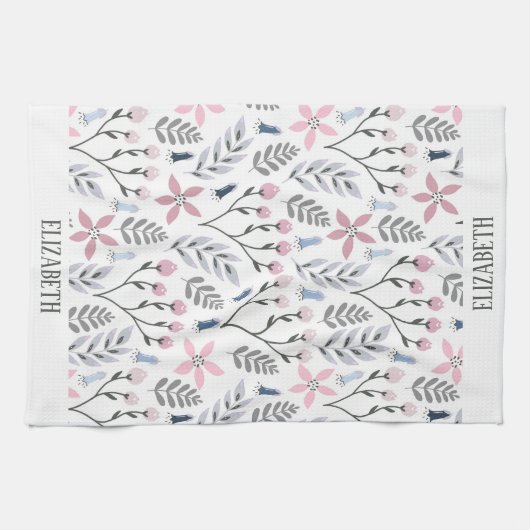 Hübsche Blumendarstellung, botanisch Geschirrtuch (Horizontal)