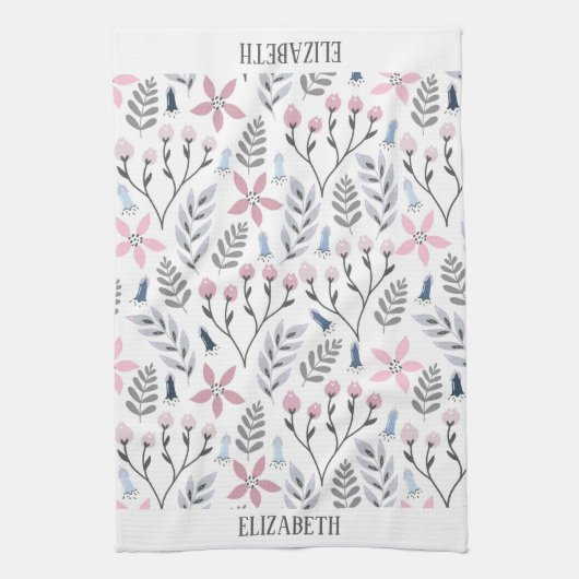 Hübsche Blumendarstellung, botanisch Geschirrtuch (Vertikal)