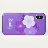 Hübsche Blumendarstellung Case-Mate iPhone Hülle (Rückseite (Horizontal))