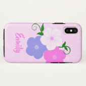 Hübsche Blumendarstellung Case-Mate iPhone Hülle (Rückseite (Horizontal))