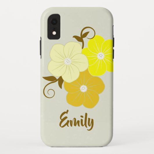 Hübsche Blumendarstellung Case-Mate iPhone Hülle (Rückseite)