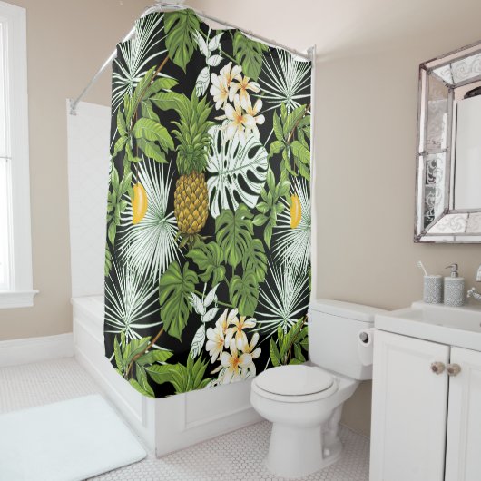 Hübsche Blumendekoration auffallend Duschvorhang (Beispiel)