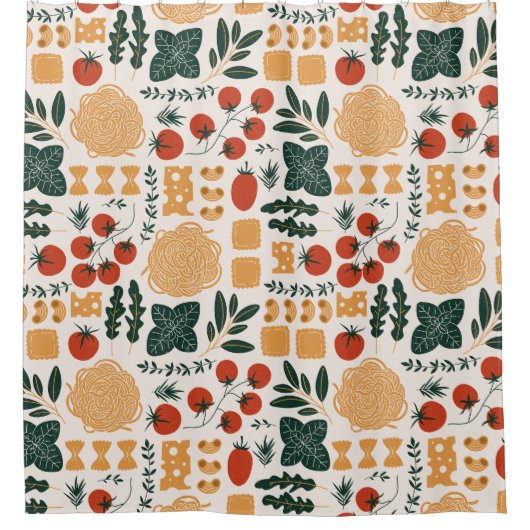 Hübsche Blumendekoration auffallend Duschvorhang (Vorderseite)