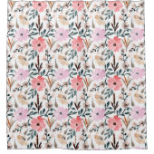 Hübsche Blumendekoration auffallend Duschvorhang (Vorderseite)