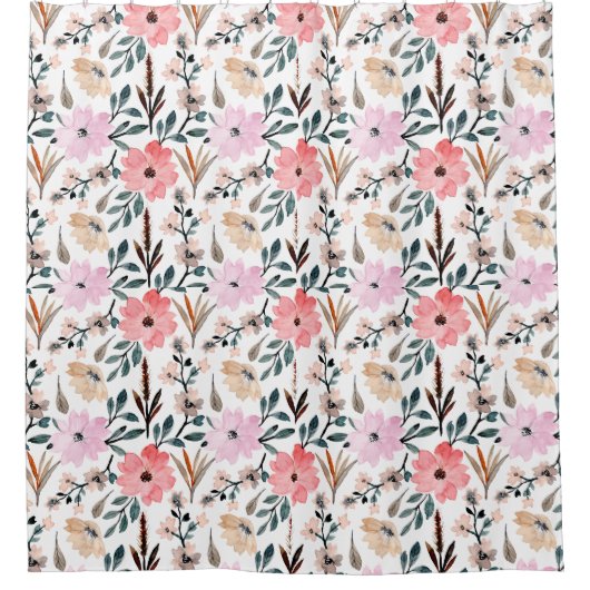 Hübsche Blumendekoration auffallend Duschvorhang (Vorderseite)